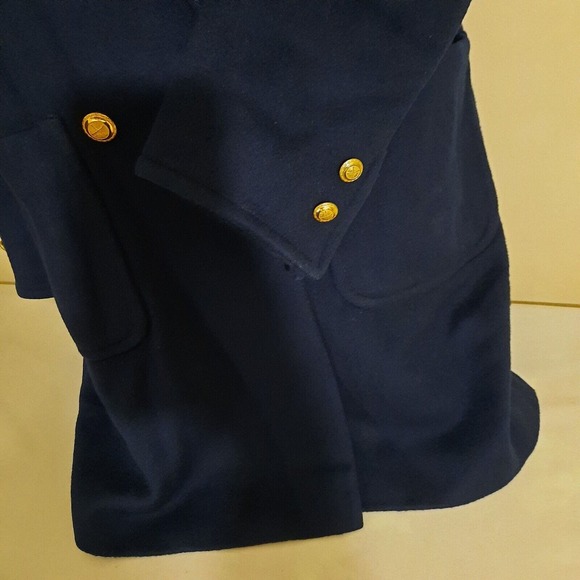 Womens Pea Coat Small Navy Blue Jacket Blazer Wool George David Fashions Mint - Picture 5 of 8